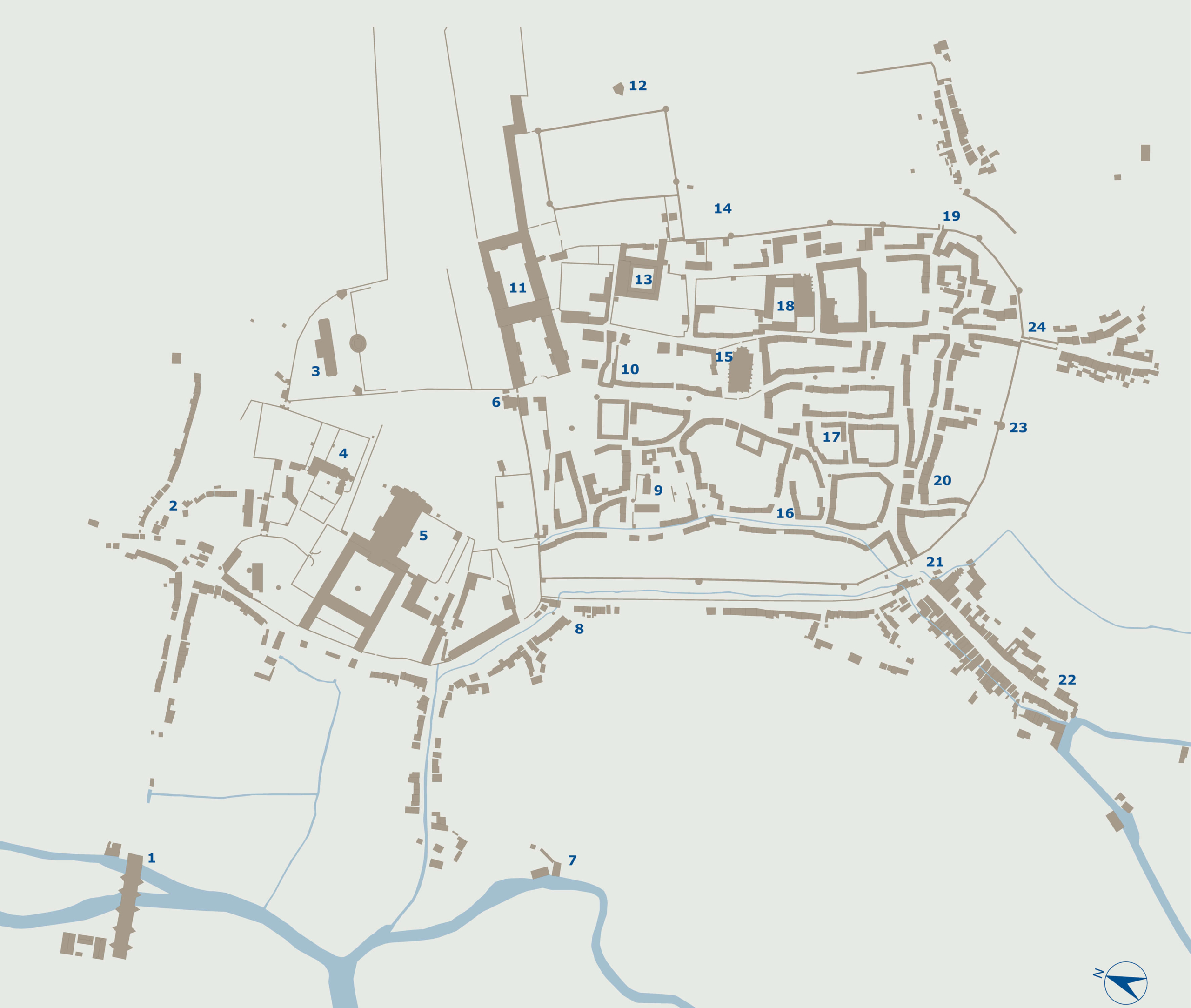 Illustration Infostehle historisches Stadtmodell Fulda